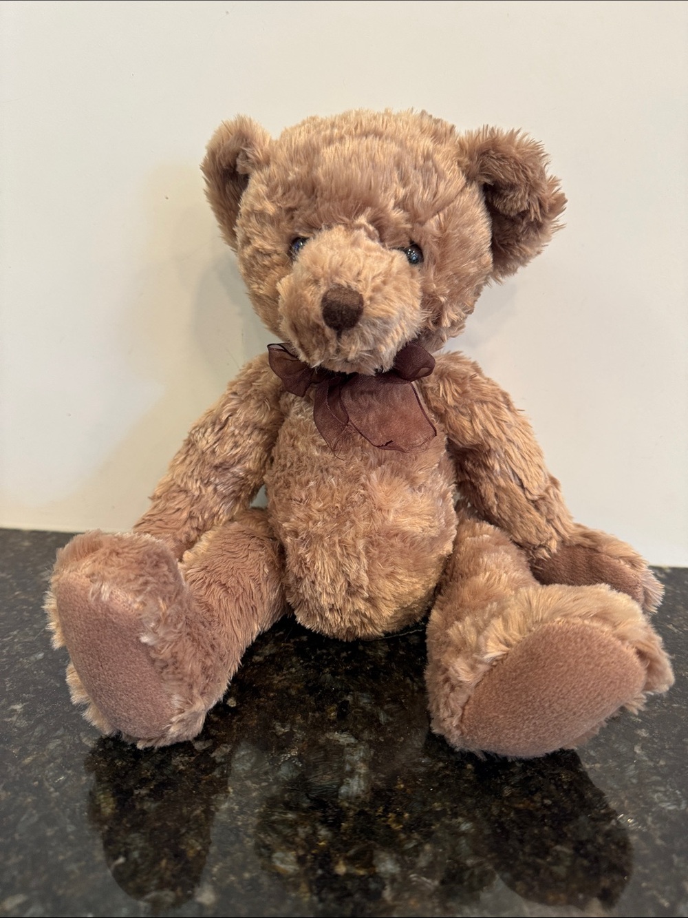 Russ Berrie Teddy Bear Demetri with ribbon around the neck Plush